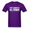 Type 1 Diabetes Warrior Blue Ribbon Pride T-Shirt - purple