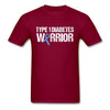 Load image into Gallery viewer, Type 1 Diabetes Warrior Blue Ribbon Pride T-Shirt - burgundy