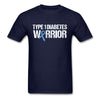 Load image into Gallery viewer, Type 1 Diabetes Warrior Blue Ribbon Pride T-Shirt - navy