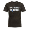 Load image into Gallery viewer, Type 1 Diabetes Warrior Blue Ribbon Pride T-Shirt - mineral black