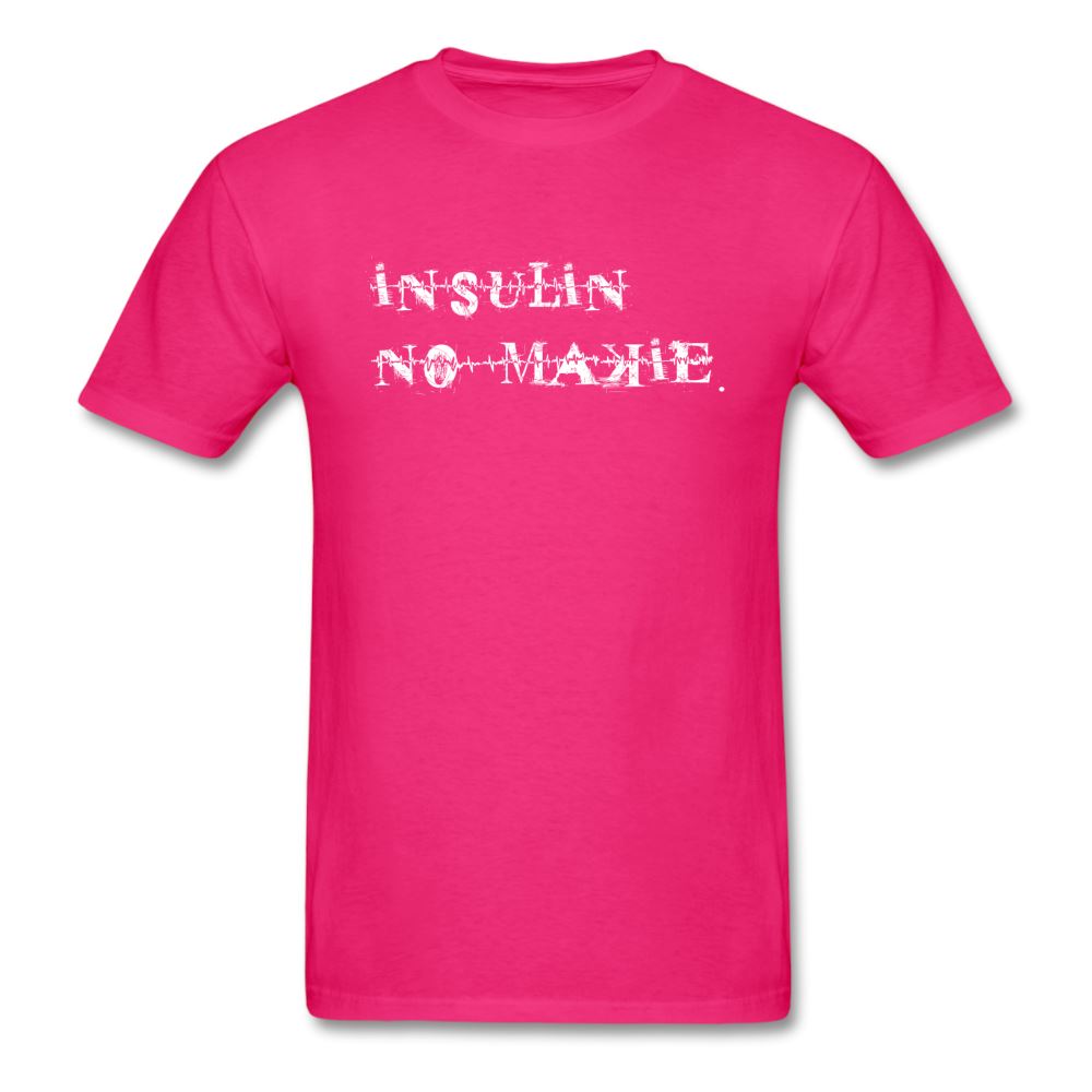 Insulin No-Makie Diabetic #Warrior Pride Funny T-Shirt - fuchsia