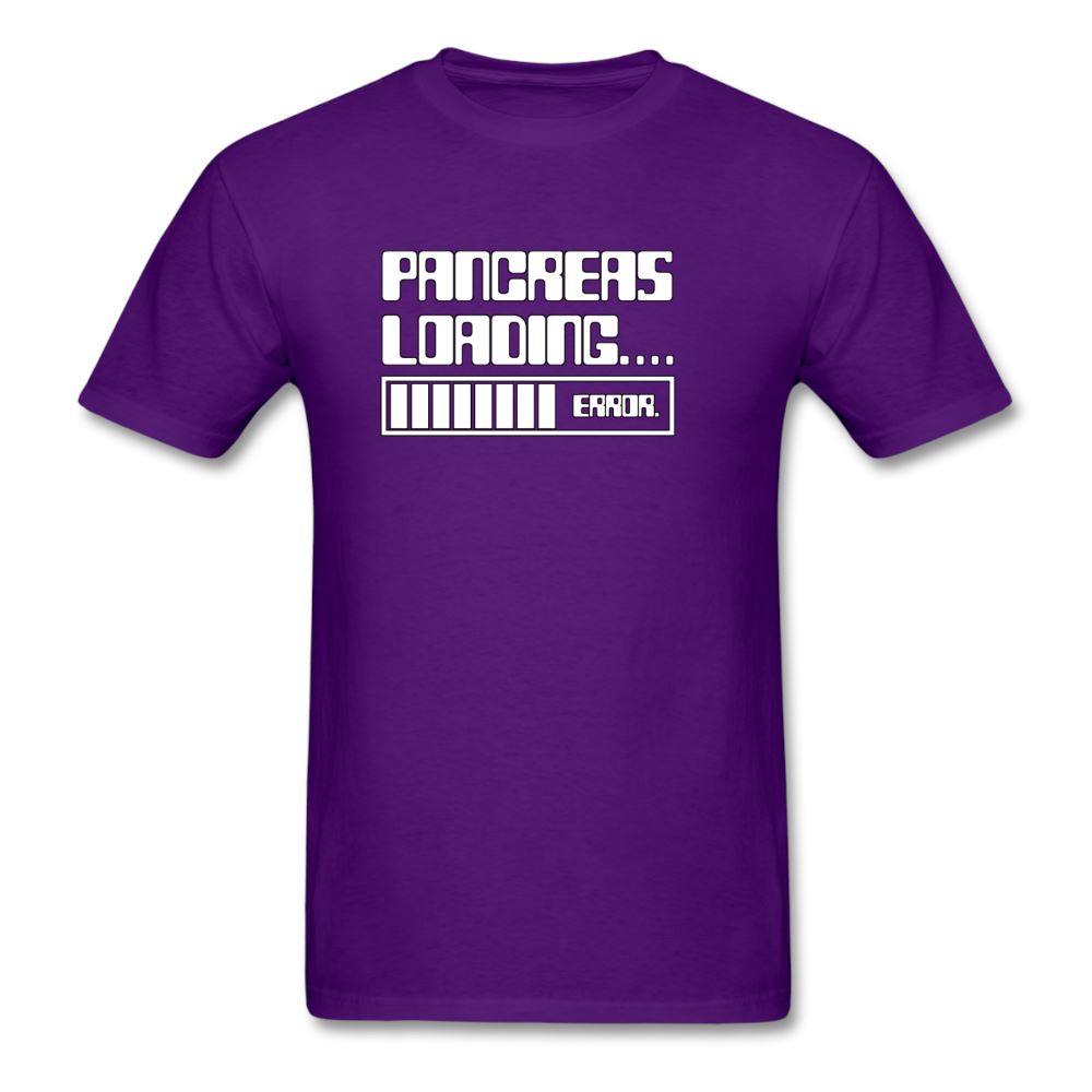 Pancreas Loading Error Humor Diabetes T-Shirt - purple