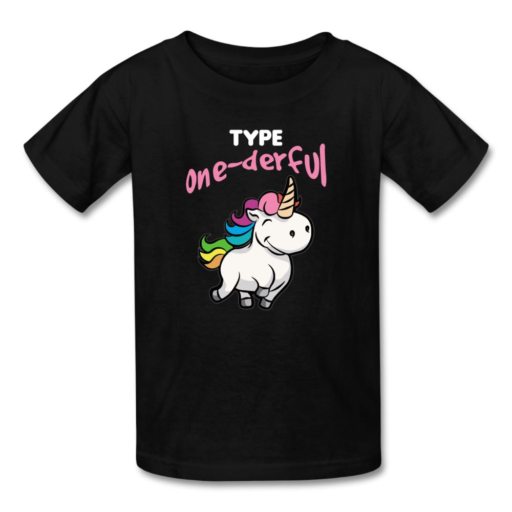 Type One-derful Brag Badge Kids' T-Shirt - black