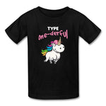 Type One-derful Brag Badge Kids' T-Shirt - black