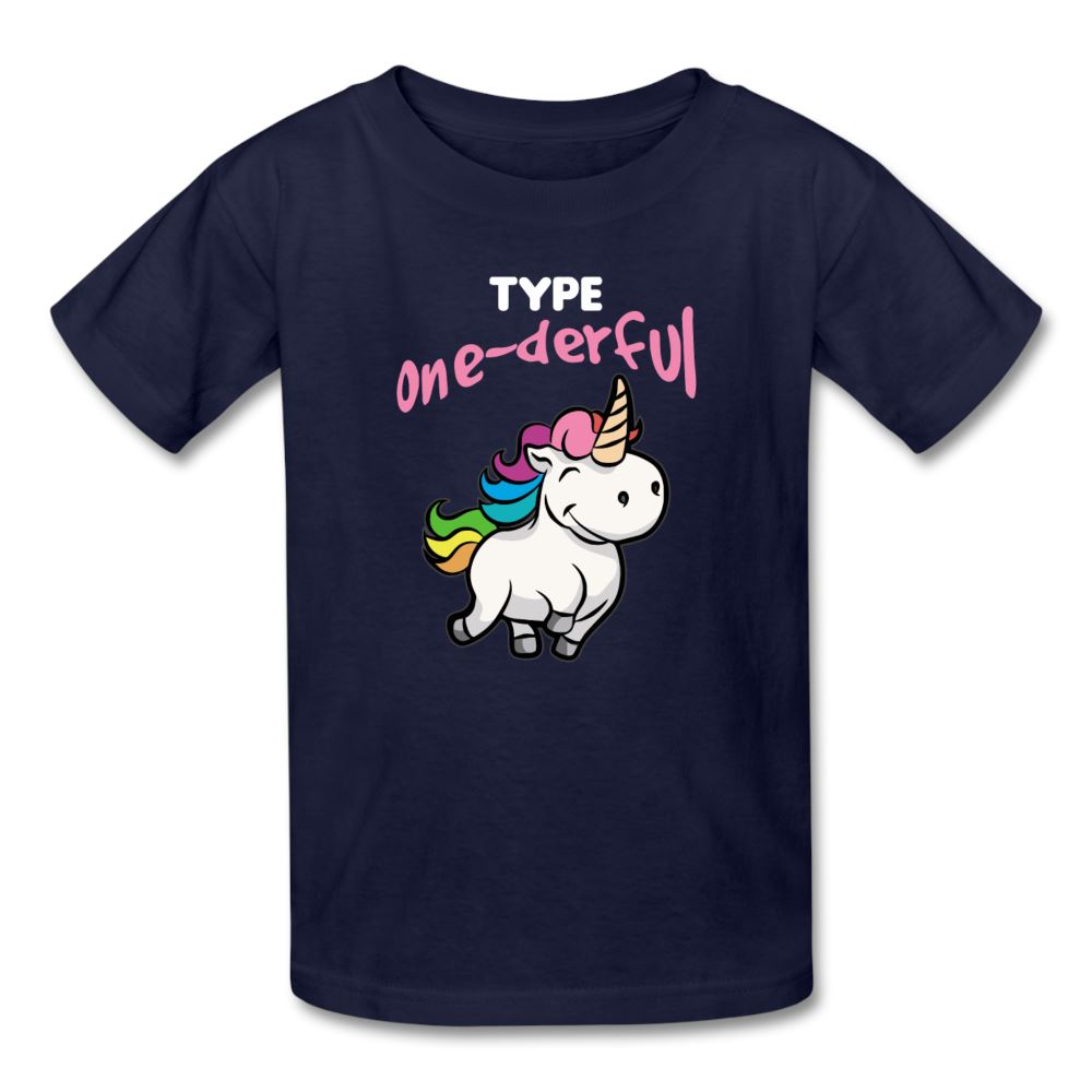 Type One-derful Brag Badge Kids' T-Shirt - navy