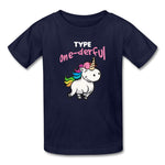 Type One-derful Brag Badge Kids' T-Shirt - navy