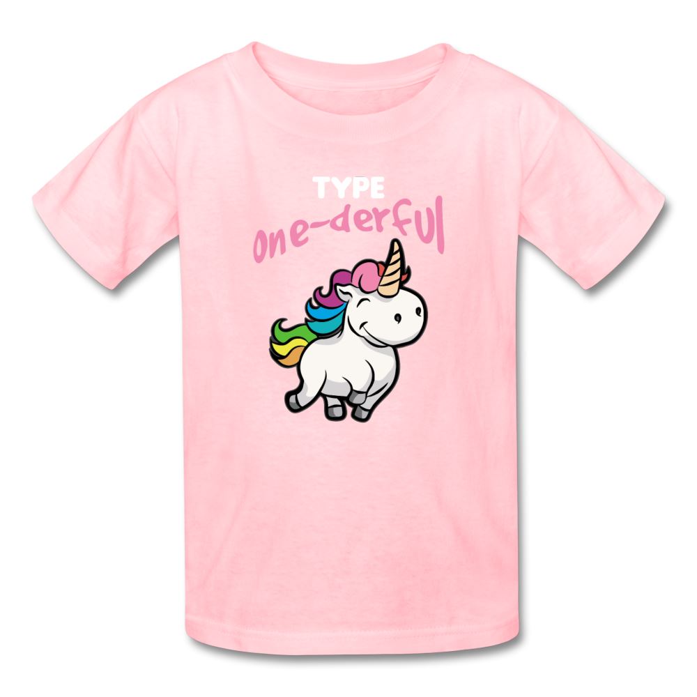 Type One-derful Brag Badge Kids' T-Shirt - pink