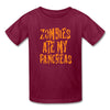 Load image into Gallery viewer, Zombies Ate My Pancreas Halloween Kids&#39; T-Shirt - burgundy