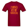 Zombies Ate My Pancreas Diabetic Humor Adult T-Shirt - dark red