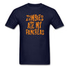 Zombies Ate My Pancreas Diabetic Humor Adult T-Shirt - navy