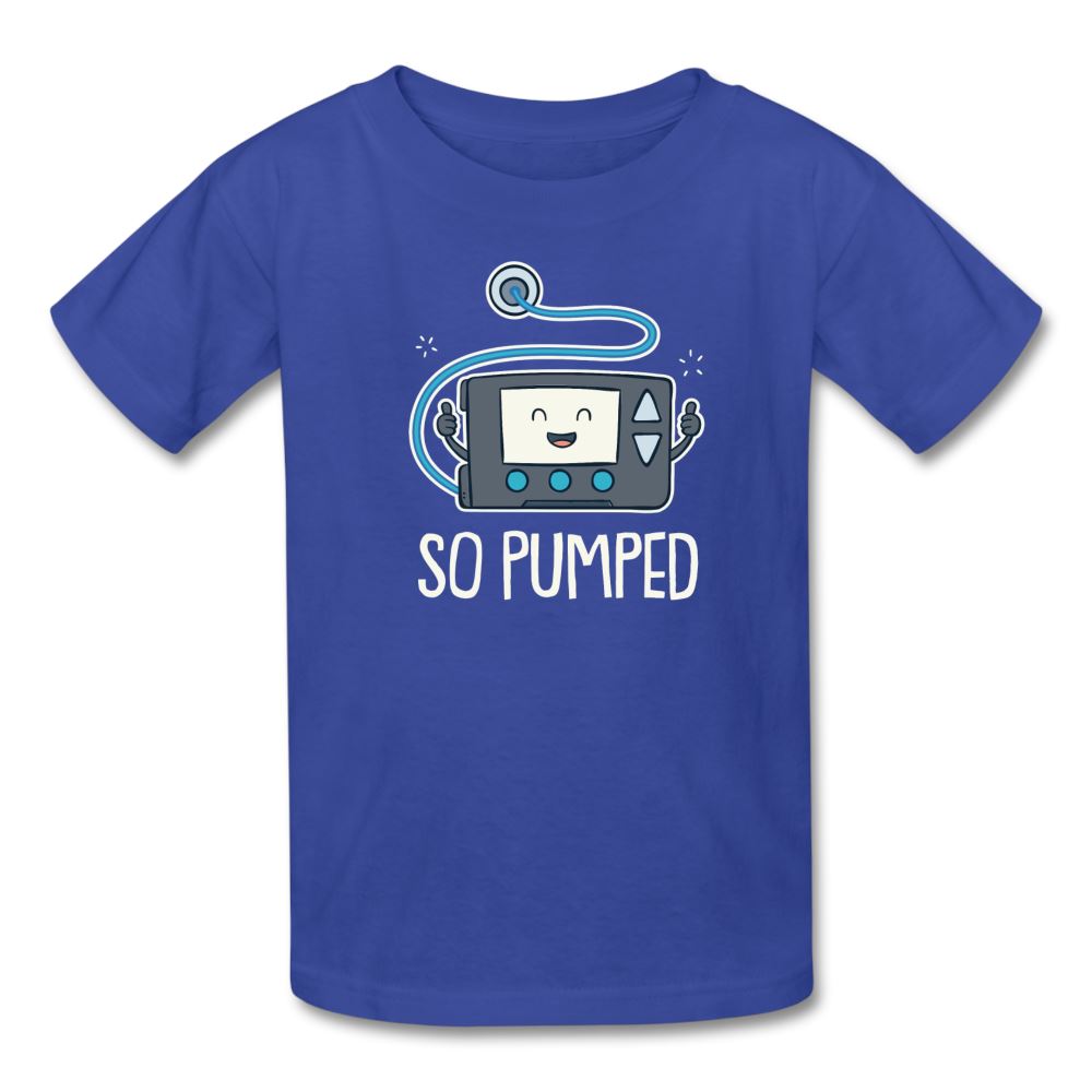 So Pumped Diabetic Insulin Pumpin' Fun Kids' T-Shirt - royal blue