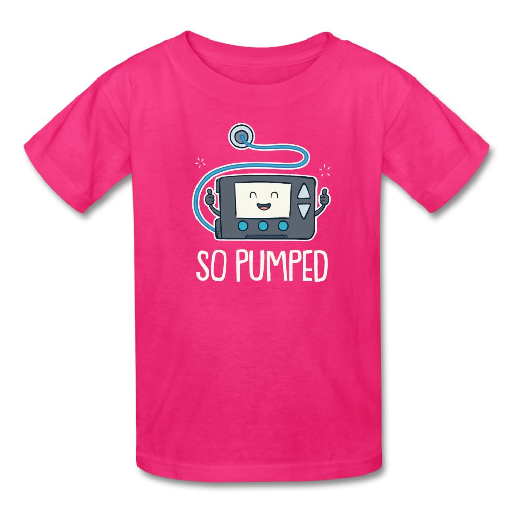 So Pumped Diabetic Insulin Pumpin' Fun Kids' T-Shirt - fuchsia