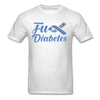 Load image into Gallery viewer, Fu*K Diabetes Blue Ribbon Diabetic Awareness Unisex T-Shirt - light heather gray