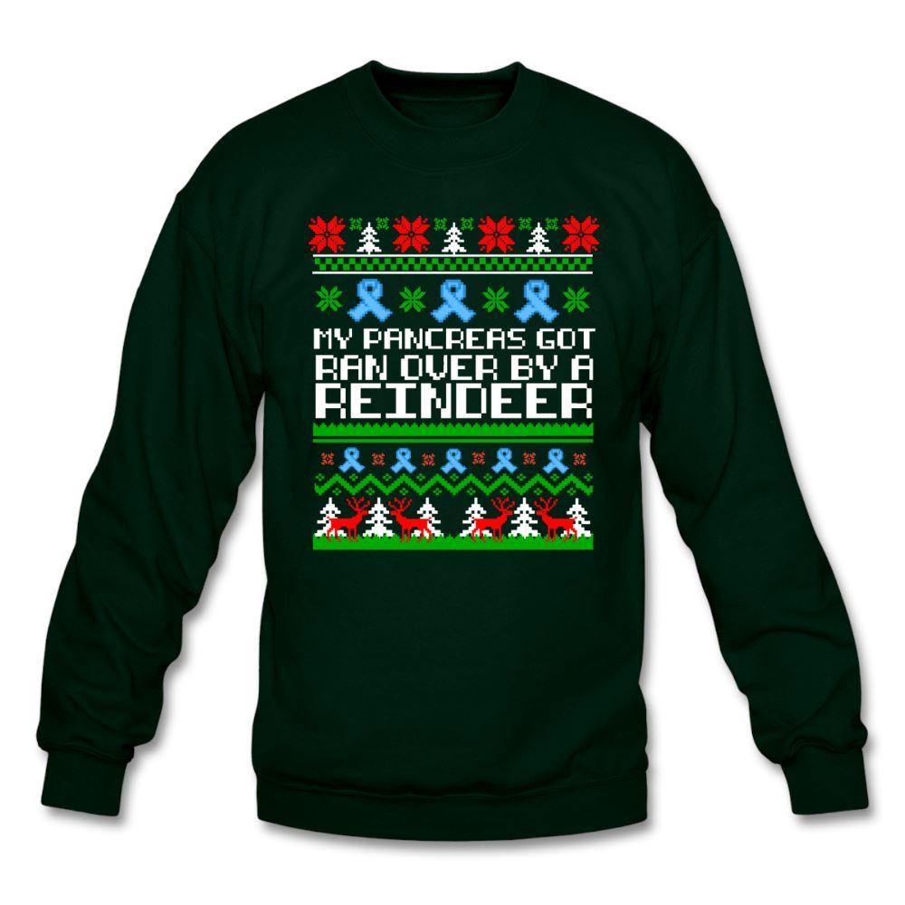 Ugly Diabetes Christmas Sweater Awareness Unisex Holiday Gift - forest green