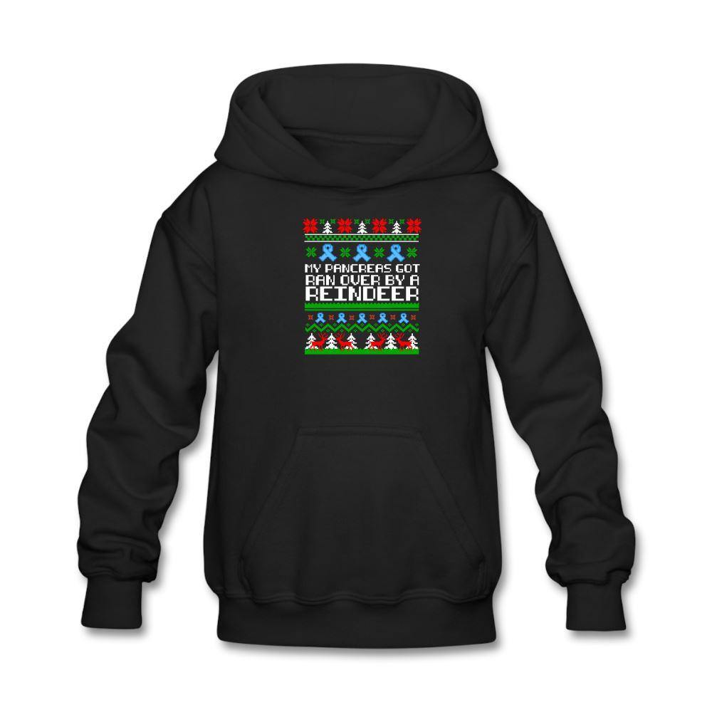 Kids Ugly Diabetes Christmas Hoodie Awareness Unisex Holiday Gift - black
