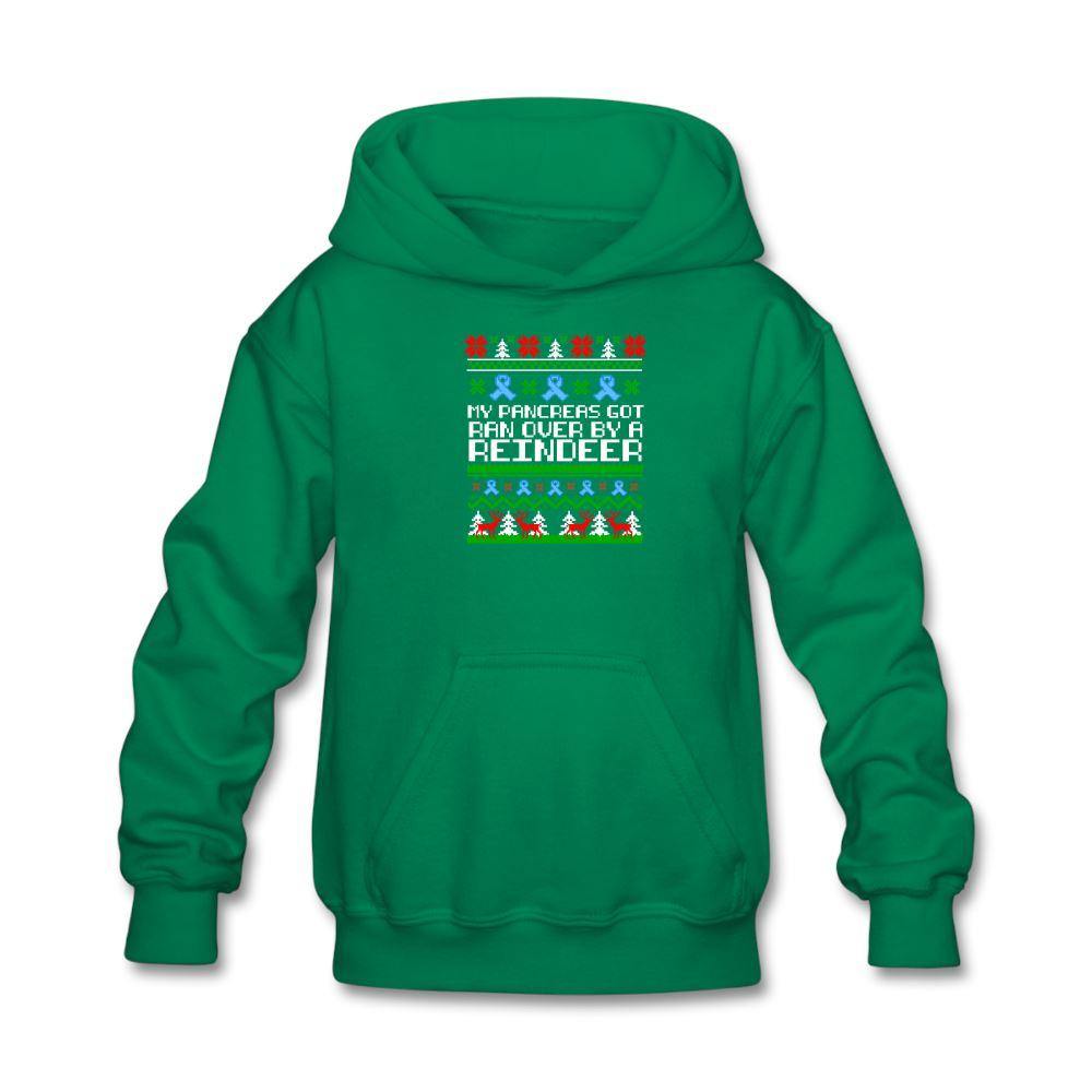 Kids Ugly Diabetes Christmas Hoodie Awareness Unisex Holiday Gift - kelly green