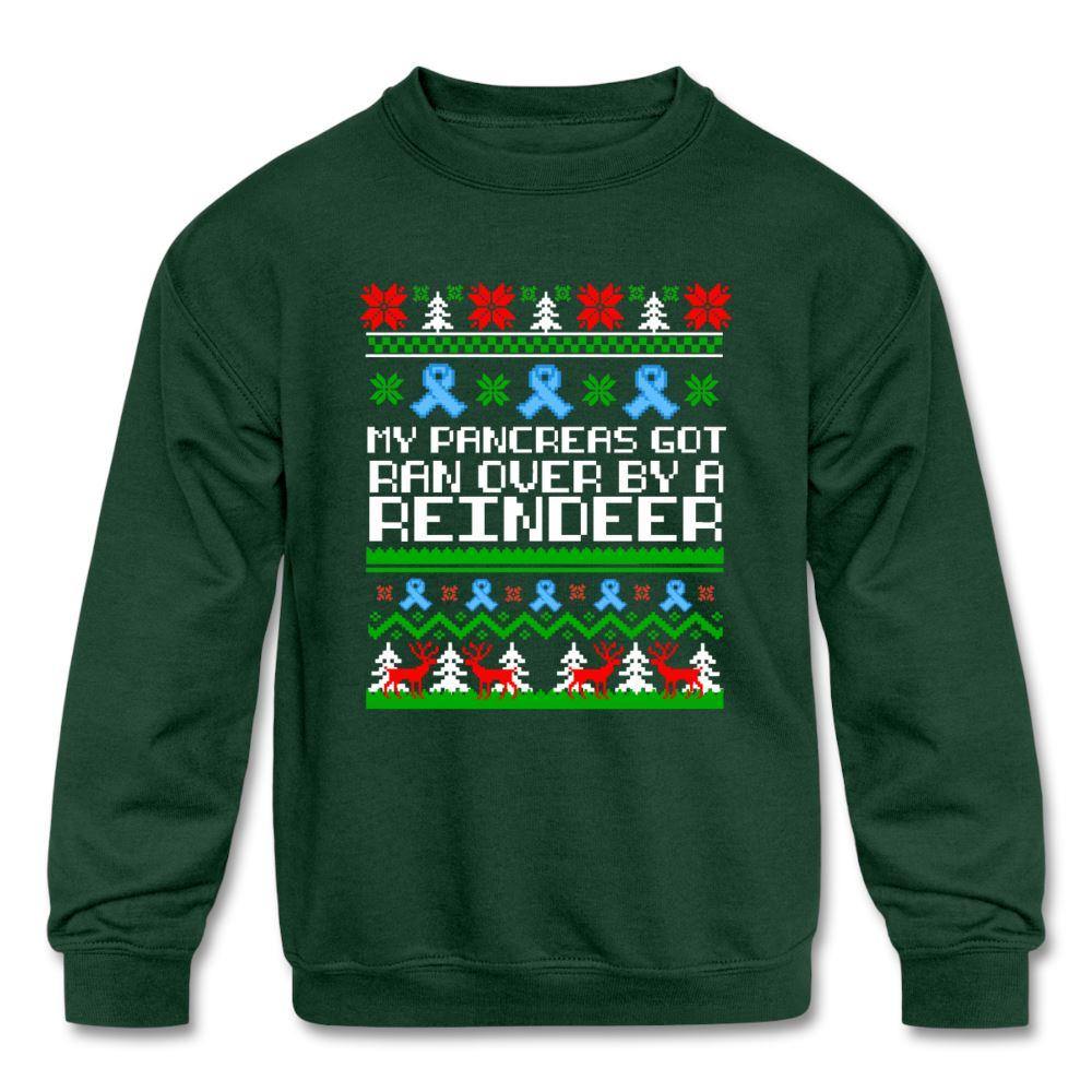 Kids Ugly Diabetes Christmas Sweater Awareness Unisex Holiday Gift - forest green