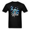 T1D Mom Blue Diabetes Ribbon Awareness Unisex Classic T-Shirt - black