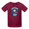 Load image into Gallery viewer, Kids T1D Diabetes Superhero Awareness Youth T-Shirt - burgundy
