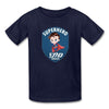 Load image into Gallery viewer, Kids T1D Diabetes Superhero Awareness Youth T-Shirt - navy