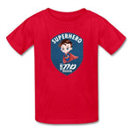 T1D superhero motivational Type 1 diabetes awareness kids T-shirt in red