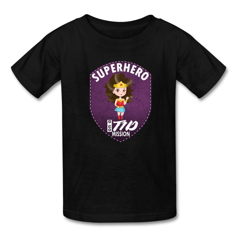 T1D On A Mission Superhero Diabetes Awareness T-Shirt - black