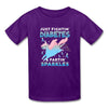 Just Fighting Diabetes & Fartin Sparkles Funny Kids' T-Shirt - purple