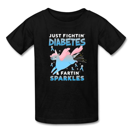 Fighting Diabetes & Fartin' Sparkles Kids T-Shirt – T1D Humor