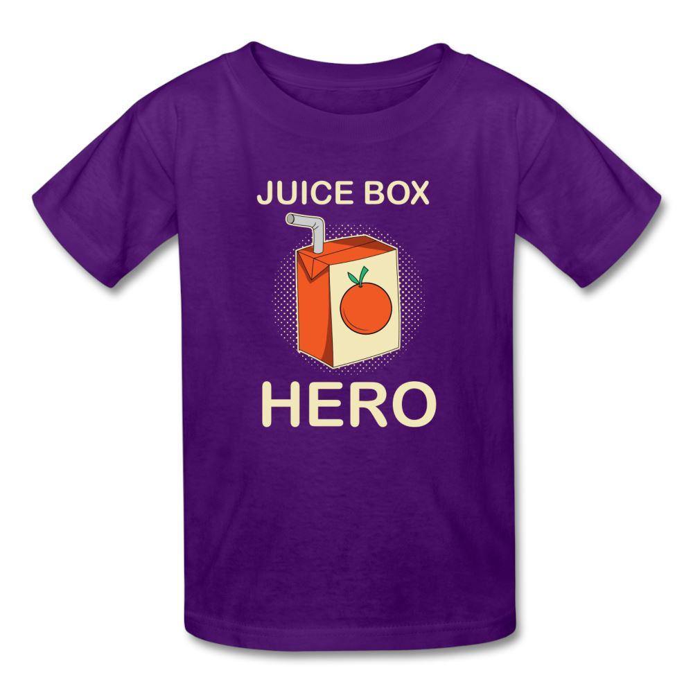 Juice Box Hero Diabetic Humor Kids Softstyle Premium T-Shirt - purple
