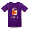 Load image into Gallery viewer, Juice Box Hero Diabetic Humor Kids Softstyle Premium T-Shirt - purple