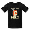 Juice Box Hero Diabetic Humor Kids Softstyle Premium T-Shirt - black