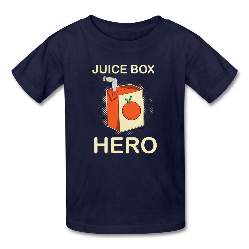 Juice Box Hero Diabetic Humor Kids Softstyle Premium T-Shirt - navy