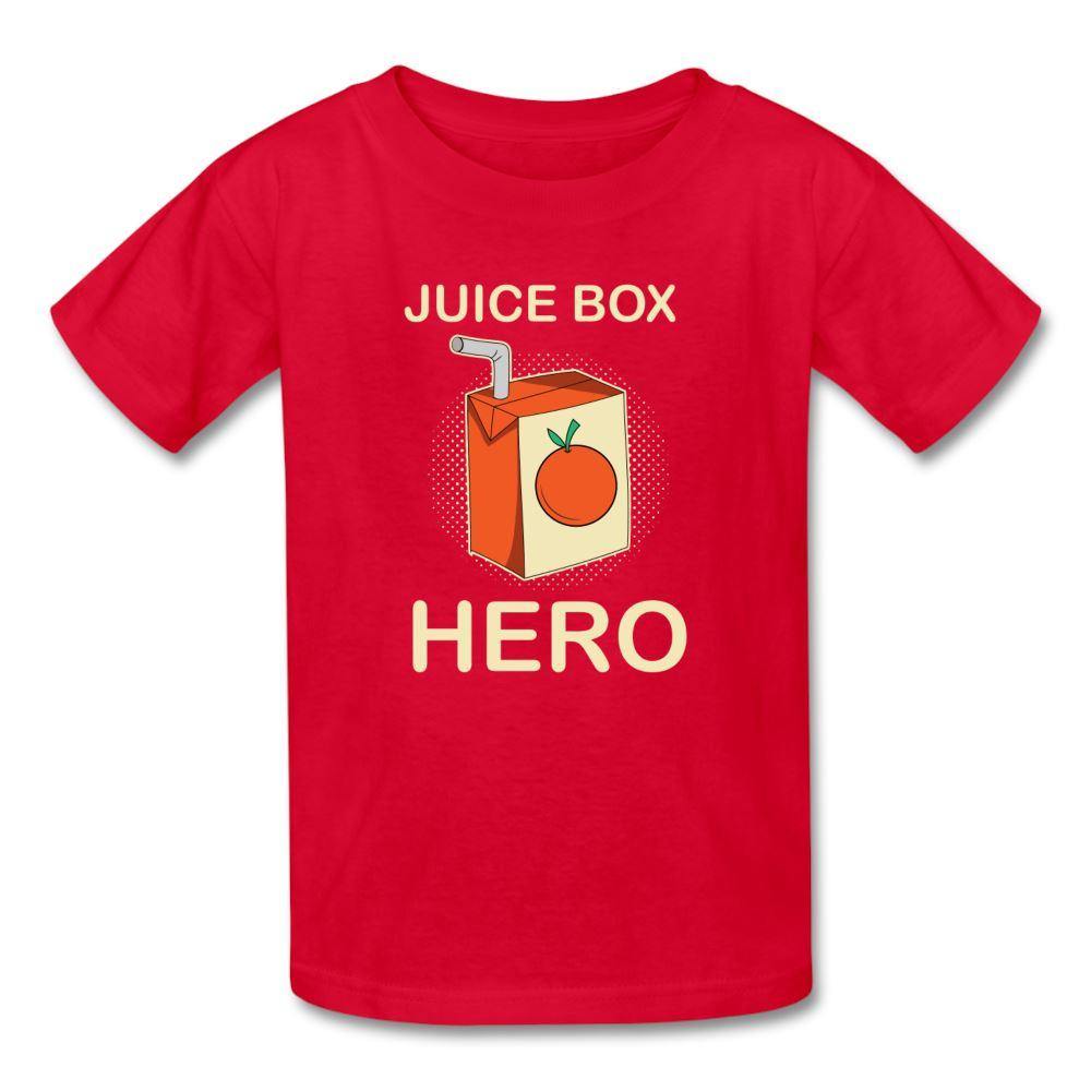Juice Box Hero Diabetic Humor Kids Softstyle Premium T-Shirt - red