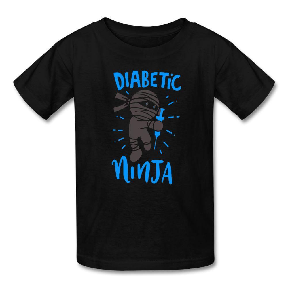 Diabetic Ninja motivational Type 1 diabetes warrior kids T-shirt