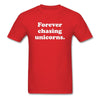 Load image into Gallery viewer, Forever Chasing Unicorns Diabetic Motivational Unisex Softstyle T-Shirt - red