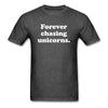 Forever Chasing Unicorns Diabetic Motivational Unisex Softstyle T-Shirt - heather black