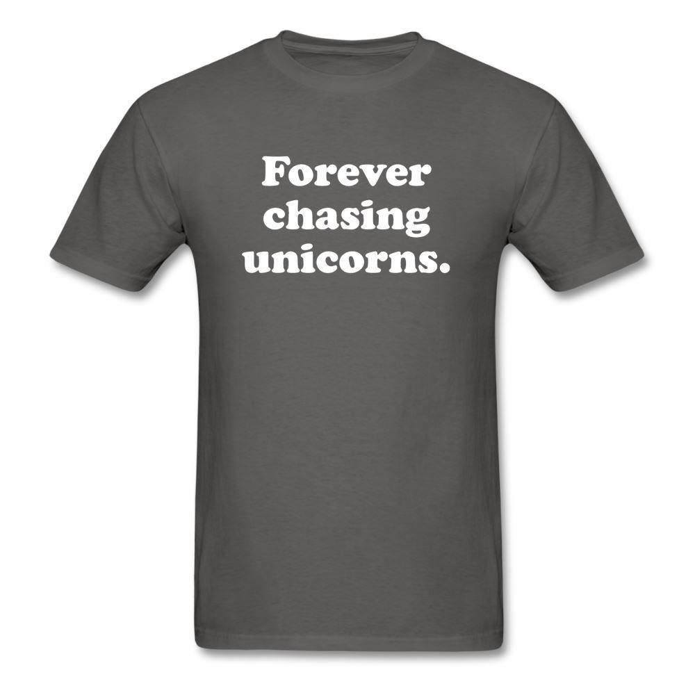 Forever Chasing Unicorns Diabetic Motivational Unisex Softstyle T-Shirt - charcoal