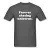 Load image into Gallery viewer, Forever Chasing Unicorns Diabetic Motivational Unisex Softstyle T-Shirt - charcoal