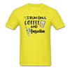 I Run On Coffee & Insulin Adult Unisex Softstyle T-Shirt - yellow