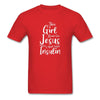This Girl Runs On Jesus And Insulin Diabetes Awareness Unisex Classic T-Shirt - red