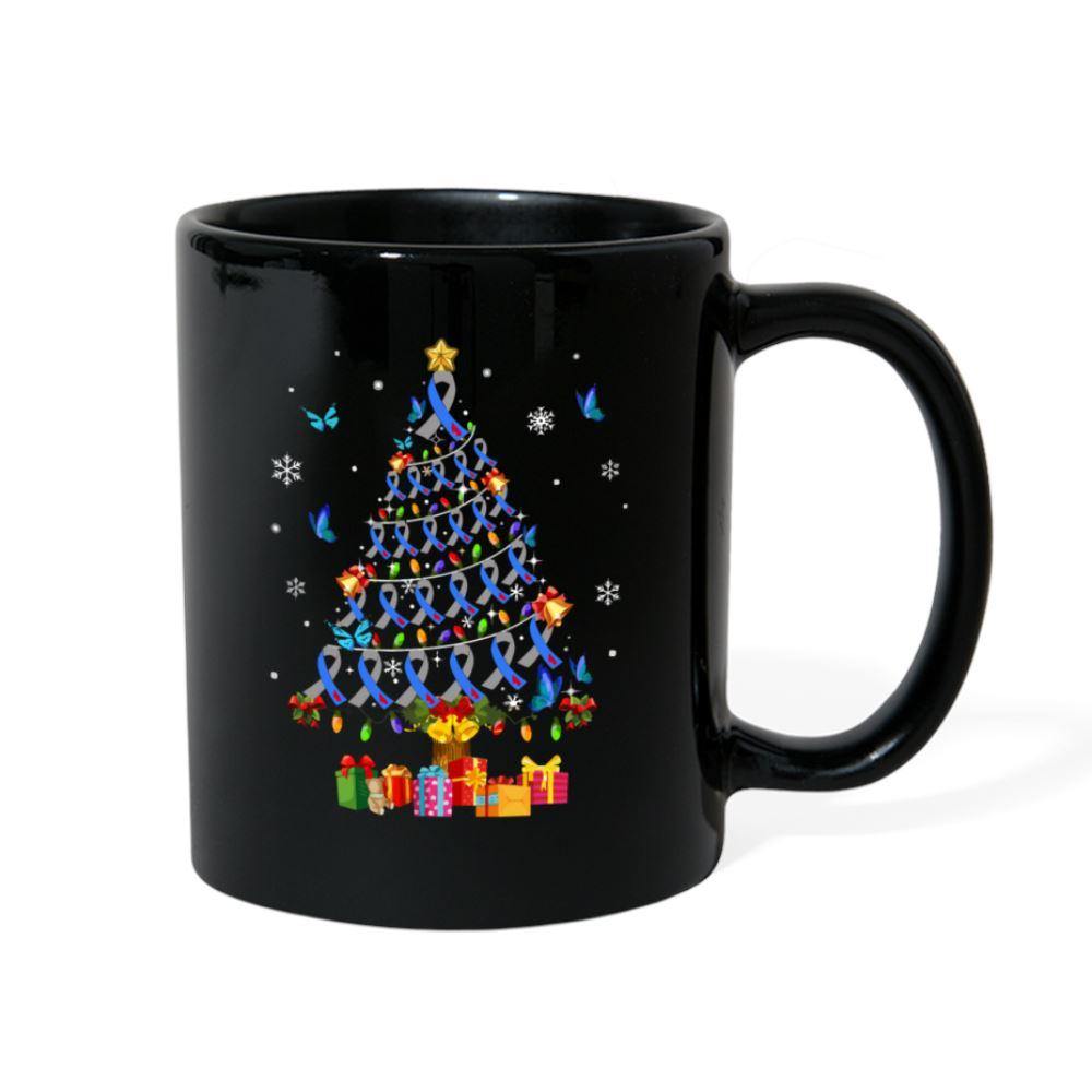 Diabetes Awareness Ribbon Holiday Christmas Tree Full Color Mug - Accessories, coffee cu, coffee cup, customizable, diabetes coffee cup, diabetic awarness, Mugs & Drinkware, SPOD, type 1, type 2