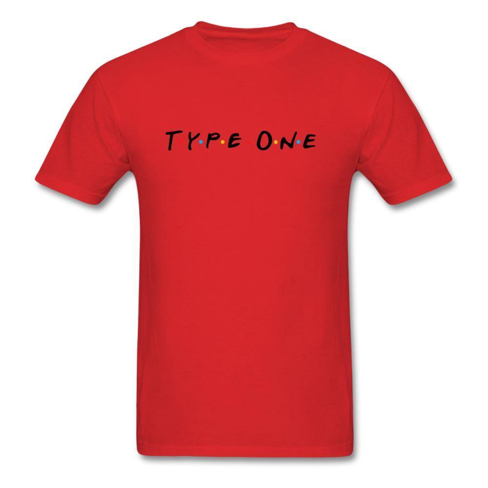 Type One "Friends Tribute" Diabetes Unisex T-Shirt - red