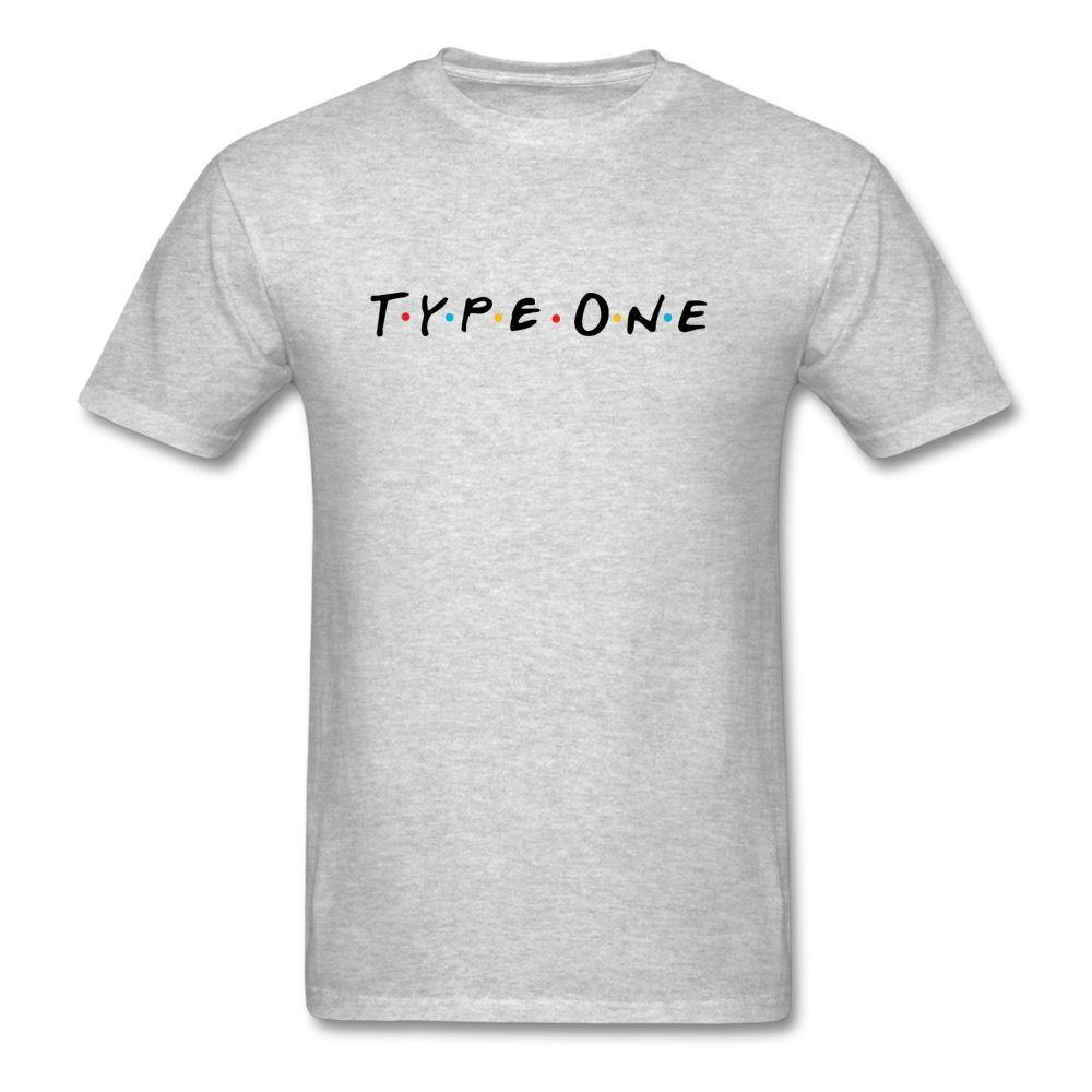 Type One "Friends Tribute" Diabetes Unisex T-Shirt - heather gray