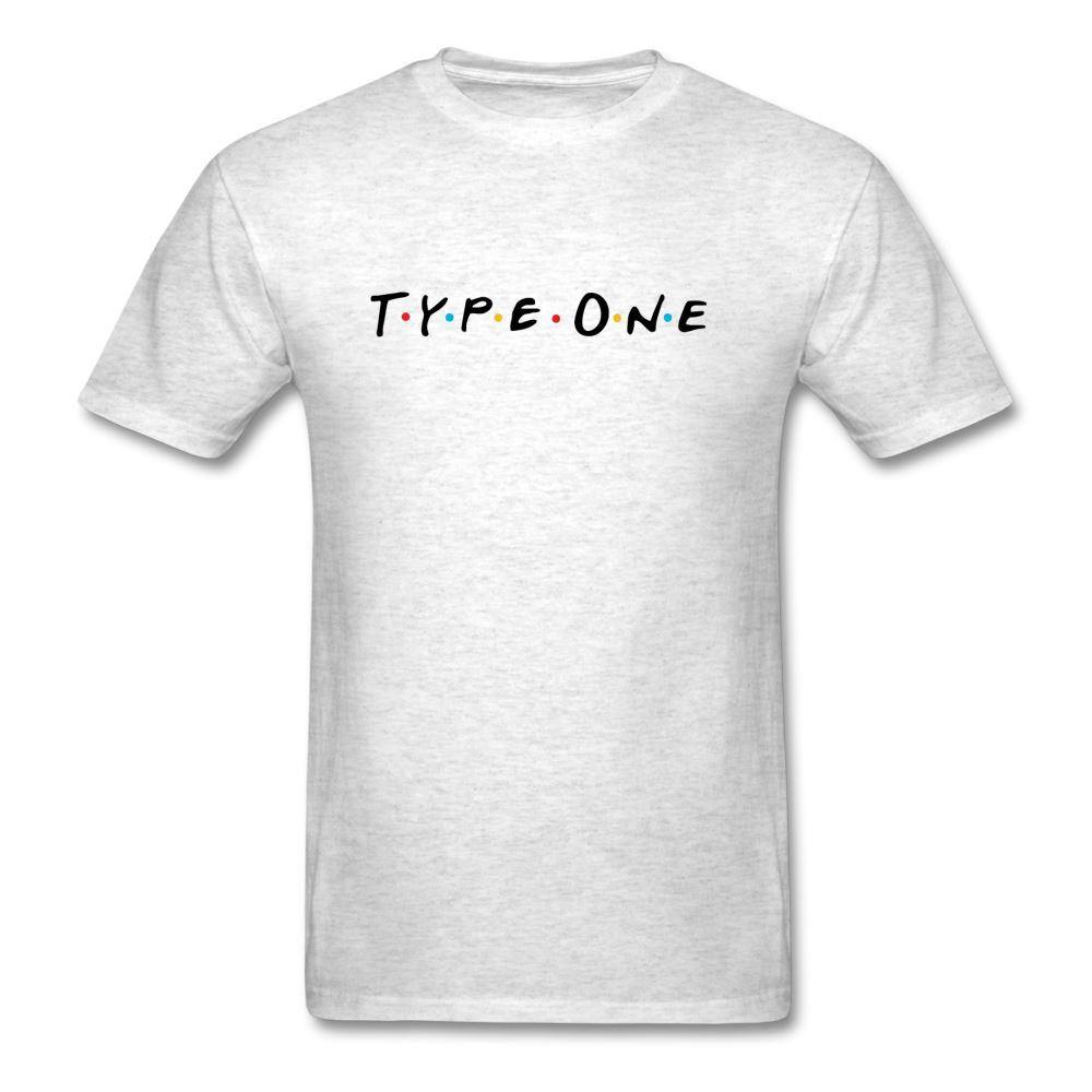 Type One "Friends Tribute" Diabetes Unisex T-Shirt - light heather gray