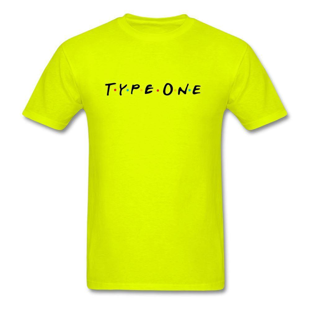 Type One "Friends Tribute" Diabetes Unisex T-Shirt - safety green