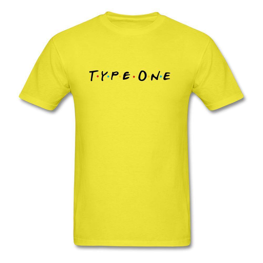 Type One "Friends Tribute" Diabetes Unisex T-Shirt - yellow