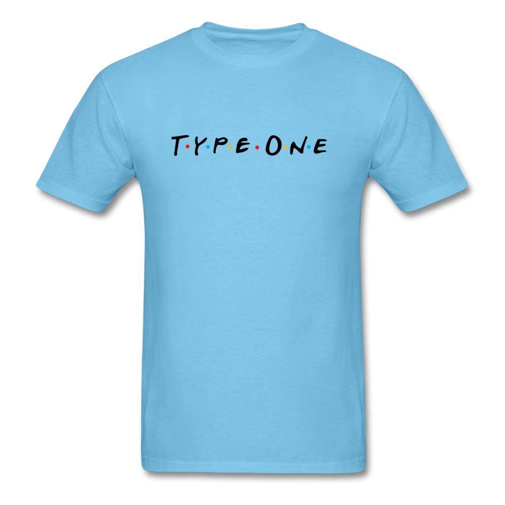 Type One "Friends Tribute" Diabetes Unisex T-Shirt - aquatic blue