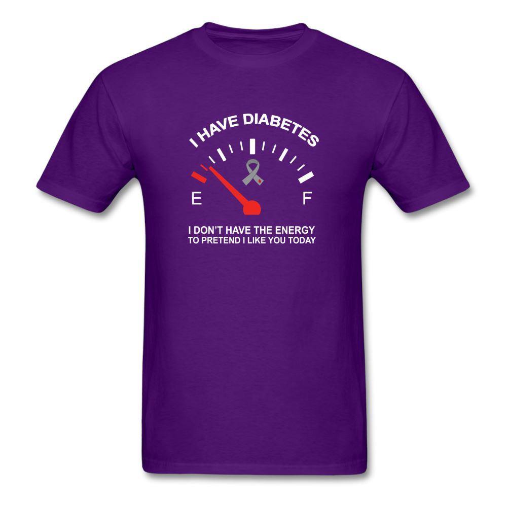 I have Diabetes I Don't Have Energy To Pretend Today Classic T-Shirt - purple