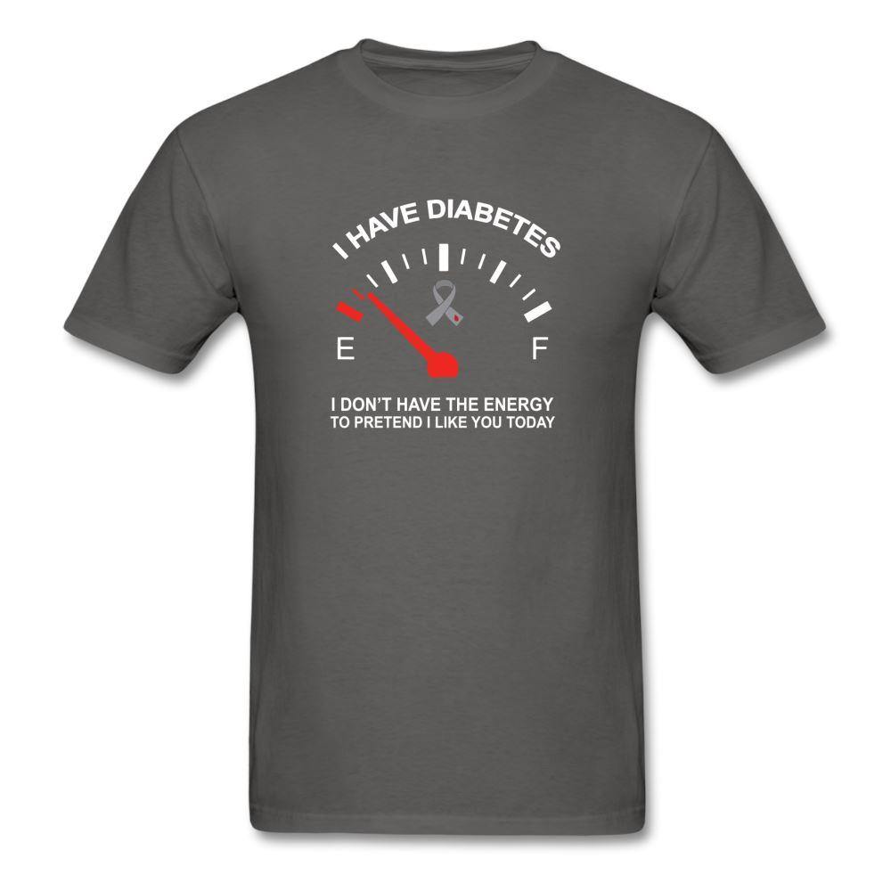 I have Diabetes I Don't Have Energy To Pretend Today Classic T-Shirt - charcoal