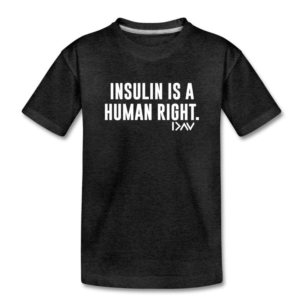 Insulin Is A Human Right I Am More Than Highs & Lows Kids' Premium T-Shirt - charcoal gray